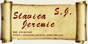 Slavica Jeremić vizit kartica